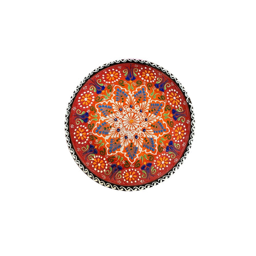 Bascuda XLarge Handmade Mexican Red Ceramic Serving Bowl 7.8-Inch