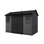 Keter 11’x7.5′ Newton Plus Side Entry Plastic Shed – Dark Grey