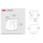 Keter 6′ x 6′ Manor Plastic Pent Garden Storage Shed – Grey