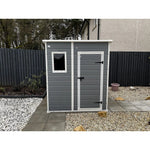 Keter 6′ x 6′ Manor Plastic Pent Garden Storage Shed – Grey