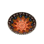 Bascuda XLarge Handmade Ceramic Tulip Bowl Orange Black 21cm